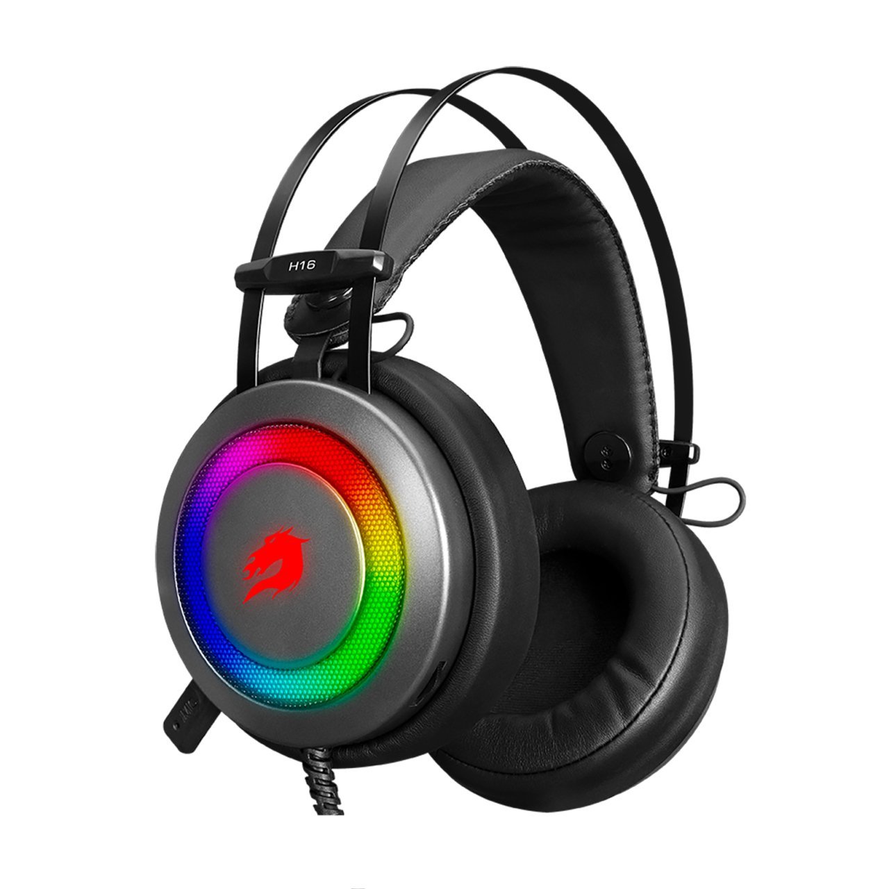 GameBooster Storm H16 5 Renk Rainbow Kısa Mikrofonlu Gri oyuncu kulaklığı