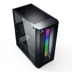 GameBooster GB-G3601B USB3.0 Siyah Rainbow RGB Fan Strip kasa (PSU Yok)
