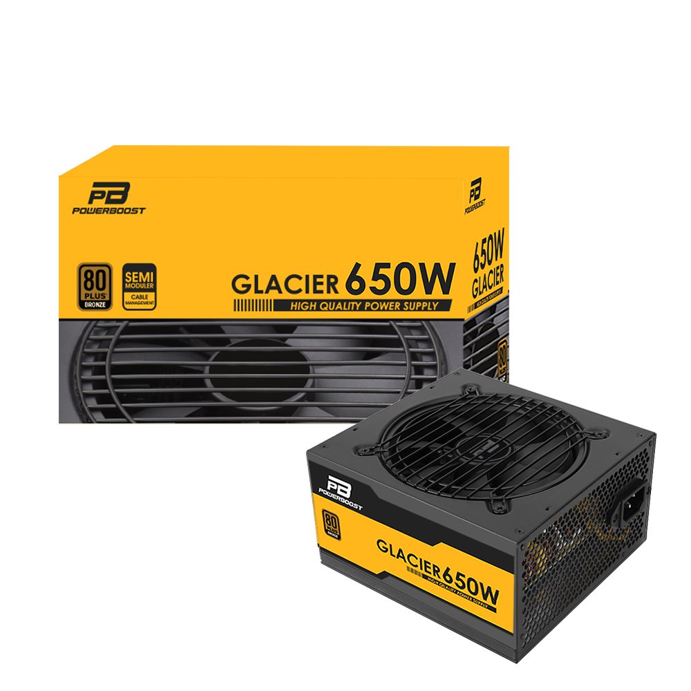 PowerBoost GLACIER BST-ATX650B 80+ Bronze  650w Modüler 12cm Fanlı ATX PSU