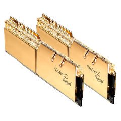 GSKILL Trident Z Royal Gold RGB DDR4-4000Mhz CL18 32GB (2X16GB) DUAL (18-22-22-42) 1.40V Bellek Kiti