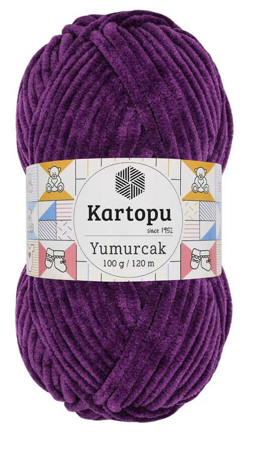 KARTOPU YUMURCAK KADİFE İP AÇIK MOR 719