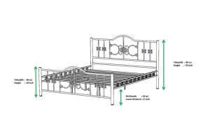 Pero Metal Karyola 150x200 ARM113 Krem