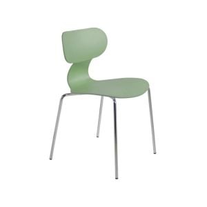Yugo-S Pastel Yeşil - Krom Kaplama Mutfak Sandalyesi PPT1456