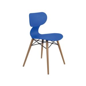 Yugo-S Wox (kayın) Reflex Mavi - Kayın Ahşap Mutfak Sandalyesi PPT1464