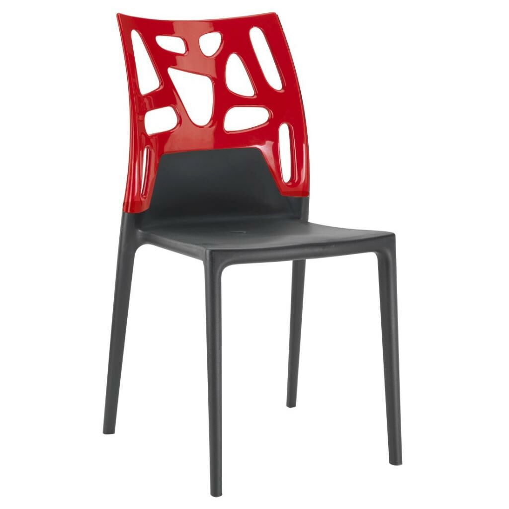 Ego-Rock Solid Kırmızı - Antrasit Mutfak Sandalyesi PPT1070