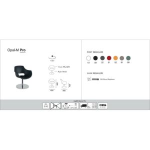 Opal-M Pro Antrasit - Krom Kaplama Mutfak Sandalyesi PPT1344