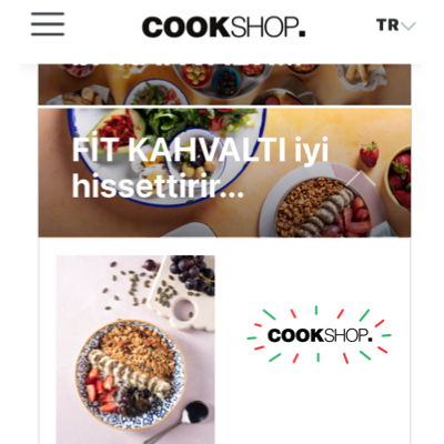 Menüsü ve sunumlarını çok sevdiğimiz Cookshop'lardayız!