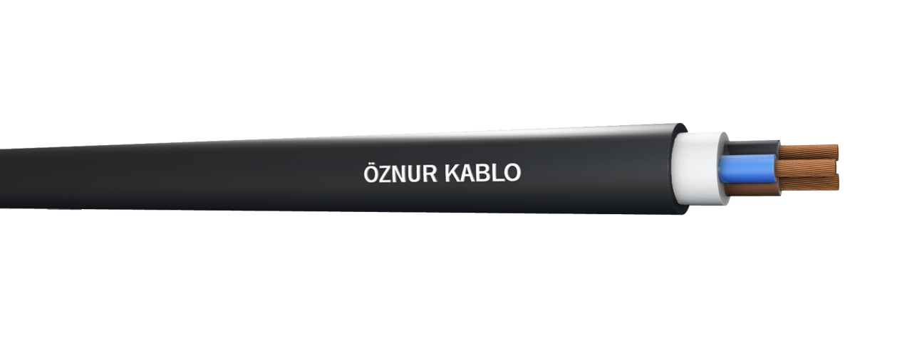 H05VV-F 3X1 TTR Siyah Kablo - 100 metre