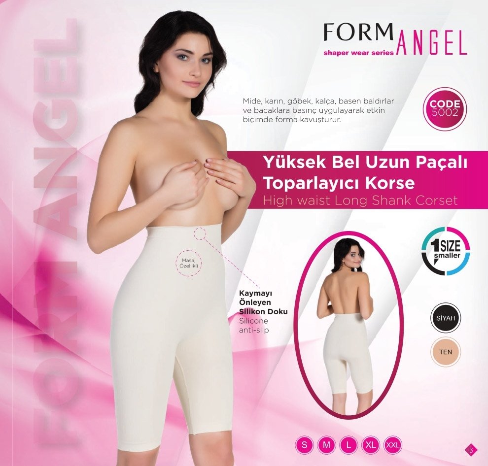 FORM ANGEL 5002 YÜKSEL BEL UZUN TOPARLAYICI KORSE