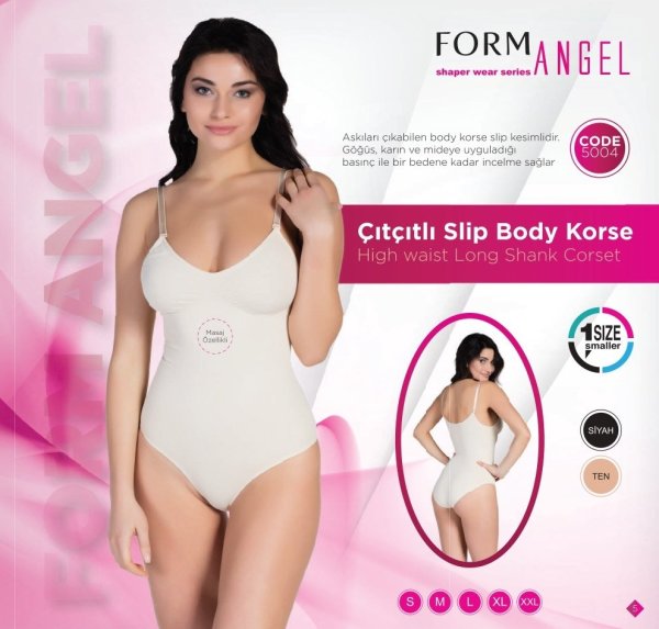 FORM ANGEL 5004 ÇITÇITLI SLİP BODY KORSE