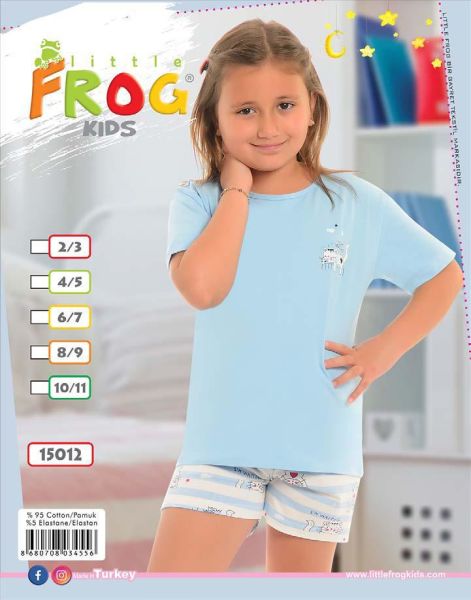 FROG 15012 KIZ ÇOCUK KISA KOL ŞORTLU TK 3-11 YAŞ