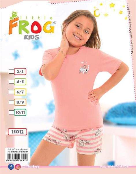 FROG 15012 KIZ ÇOCUK KISA KOL ŞORTLU TK 3-11 YAŞ