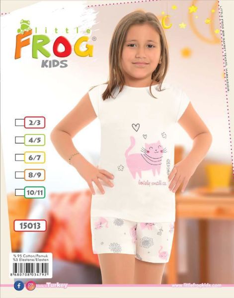 FROG 15013 KIZ ÇOCUK KISA KOL ŞORTLU TK 3-11 YAŞ