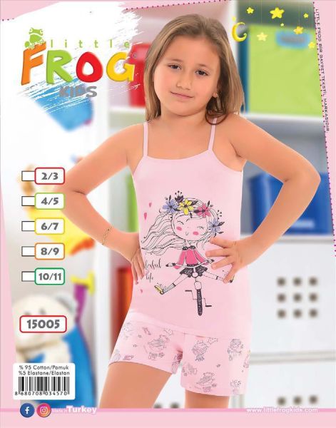 FROG 15005 KIZ ÇOCUK İP ASKI ŞORTLU TK 3-11 YAŞ