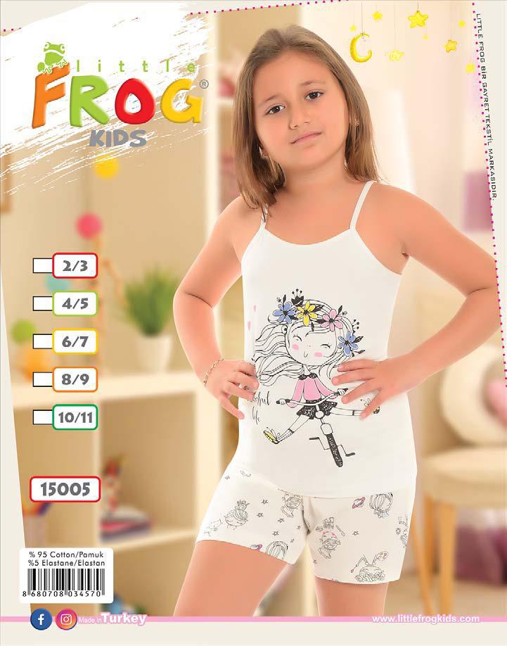 FROG 15005 KIZ ÇOCUK İP ASKI ŞORTLU TK 3-11 YAŞ