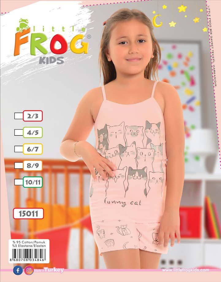 FROG 15011 KIZ ÇOCUK İP ASKI ŞORTLU TK 3-11 YAŞ