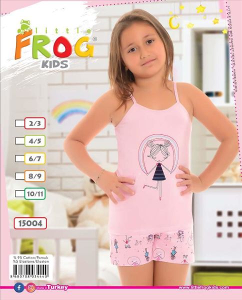 FROG 15004 KIZ ÇOCUK İP ASKI ŞORTLU TK 3-11 YAŞ