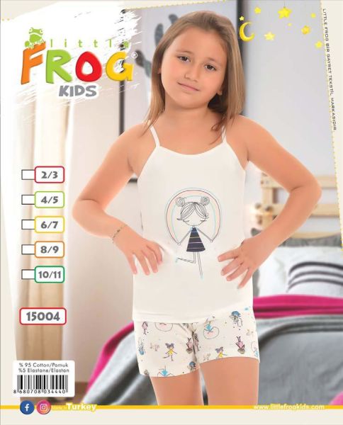 FROG 15004 KIZ ÇOCUK İP ASKI ŞORTLU TK 3-11 YAŞ