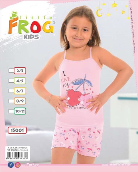 FROG 15001 KIZ ÇOCUK İP ASKI ŞORTLU TK 3-11 YAŞ