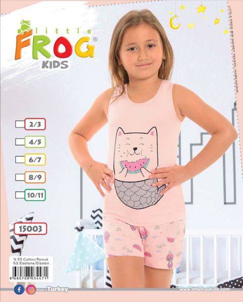 FROG 15003 KIZ ÇOCUK KALIN ASKI ŞORTLU TK 3-11 YAŞ