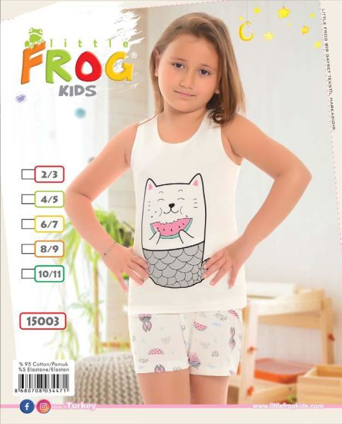 FROG 15003 KIZ ÇOCUK KALIN ASKI ŞORTLU TK 3-11 YAŞ