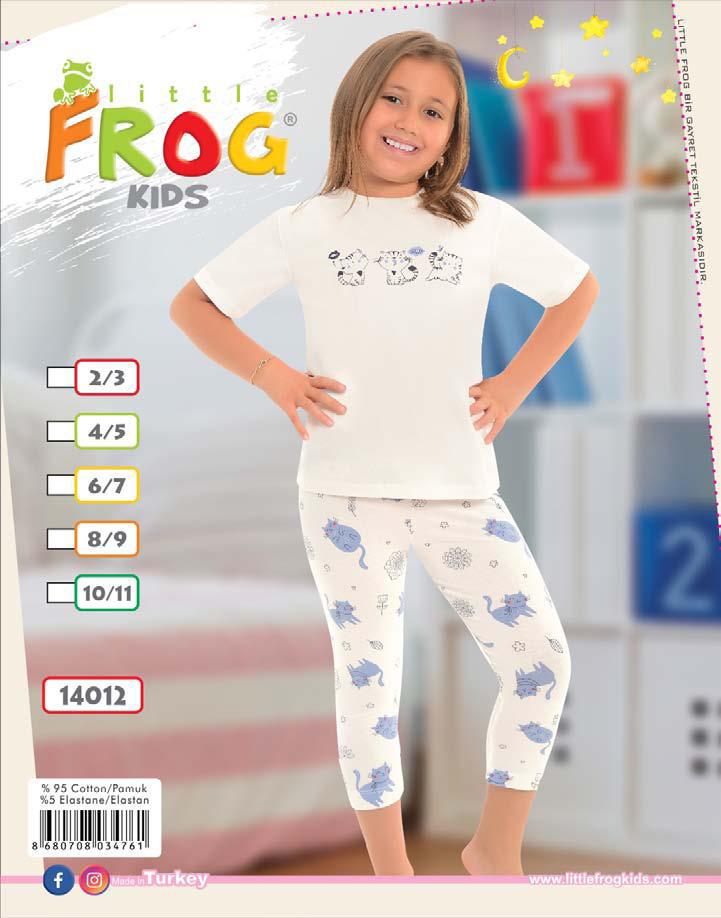 FROG 14012 KIZ ÇOCUK KISA KOL TAYTLI TK 3-11 YAŞ