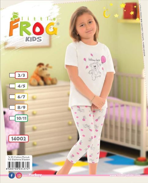 FROG 14002 KIZ ÇOCUK KISA KOL TAYTLI TK 3-11 YAŞ