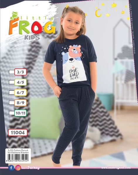 FROG 11004 KIZ ÇOCUK KISA KOL PİJAMA TAKIM 3-11 YŞ