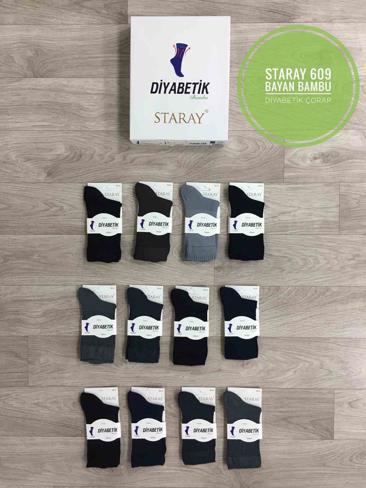 STARAY 609 BAYAN BAMBU DİYABETİK ÇORAP 36-41