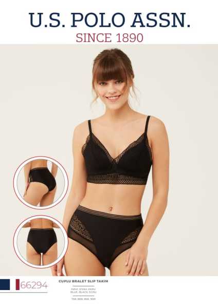 U.S.POLO 66294 CUPLU BRALET SLİP TAKIM