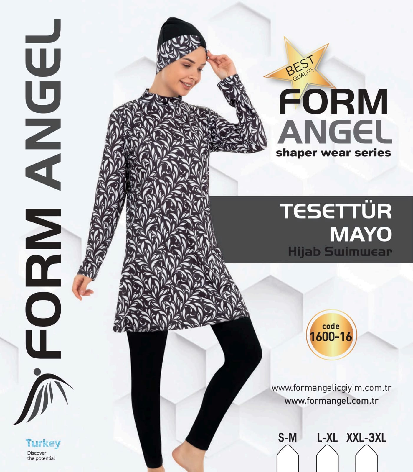 FORM ANGEL 1600-16 DESENLİ TESETTÜR MAYO