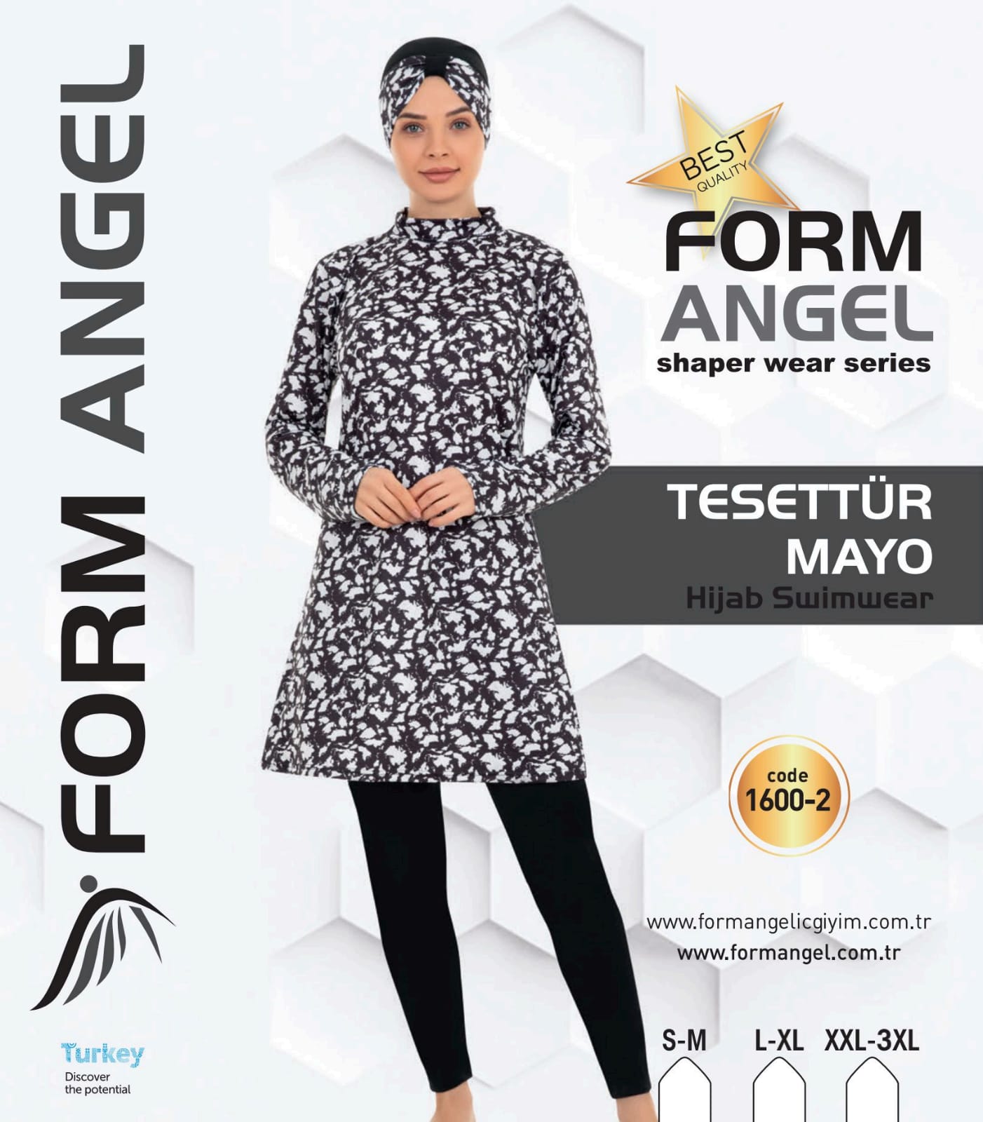 FORM ANGEL 1600-2 DESENLİ TESETTÜR MAYO