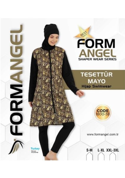 FORM ANGEL 1800-38 DESENLİ TAYTLI TESETTÜR MAYO