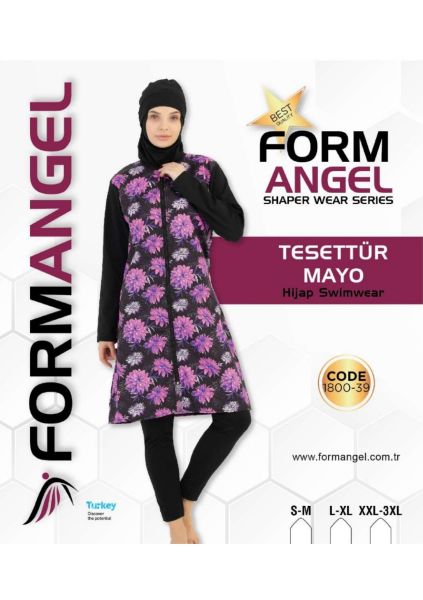 FORM ANGEL 1800-39 DESENLİ TAYTLI TESETTÜR MAYO