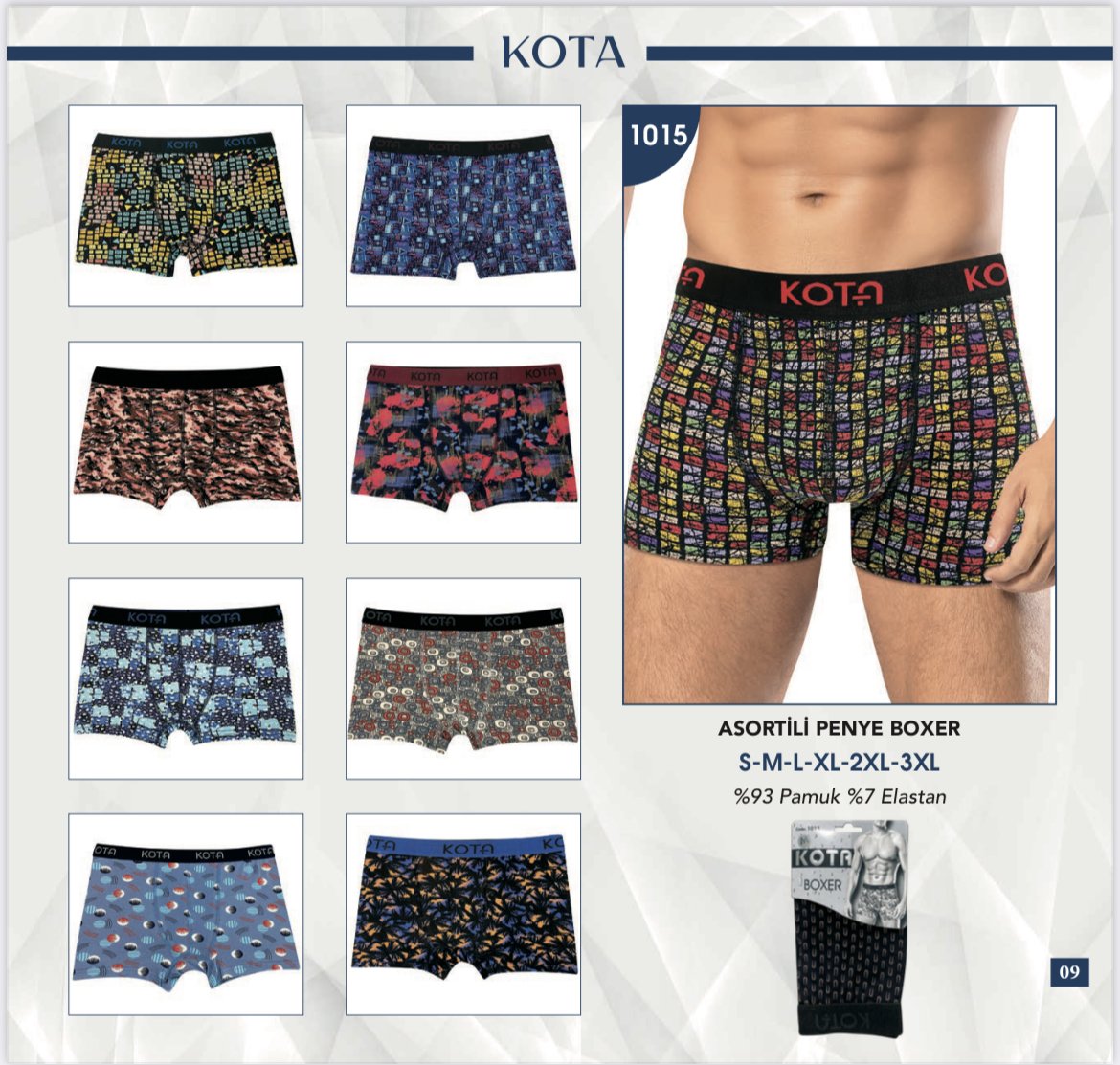 KOTA 1015 ERKEK BASKILI BOXER