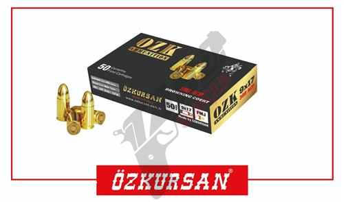 ÖZKURSAN 9X17 MM (380 AUTO FMJ-100 GRN ) TABANCA FİŞEĞİ