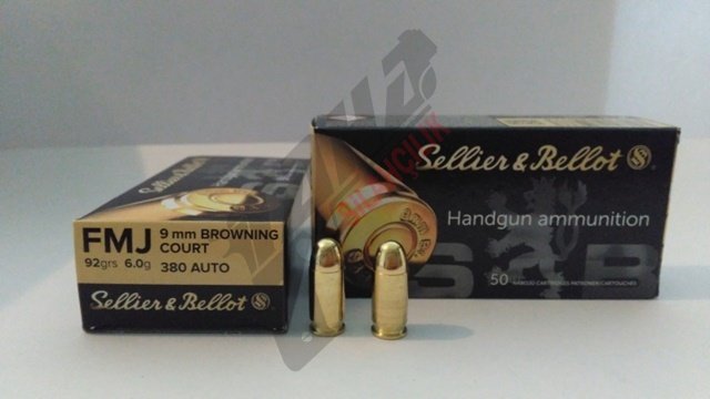 380 Auto Fmj (9X17 mm) 92 Grn. (Sellier-Bellot)