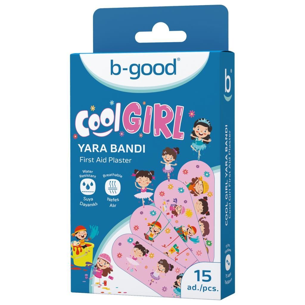 B-Good Plaster Cool Girl Yara Bandı 15 Adet | Suya Dayanıklı Nefes Alır