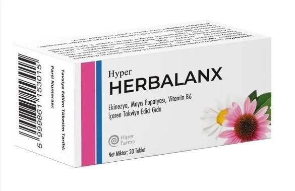 Hyper Herbalanx Ekinezya Mayıs Papatyası Vitamin B6 20 Tablet