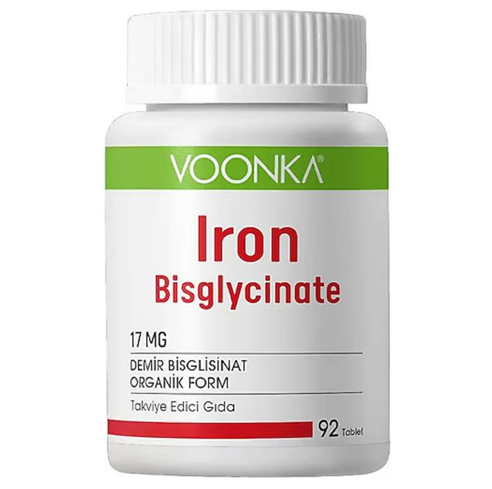 Voonka Iron Bisglycinate 17mg Demir 92 Tablet