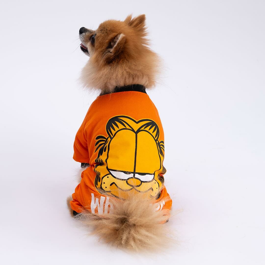 Garfield Kedi Köpek Tulumu Kedi Köpek Kıyafeti Penye Tulum Köpek Pijama Köpek Giysisi