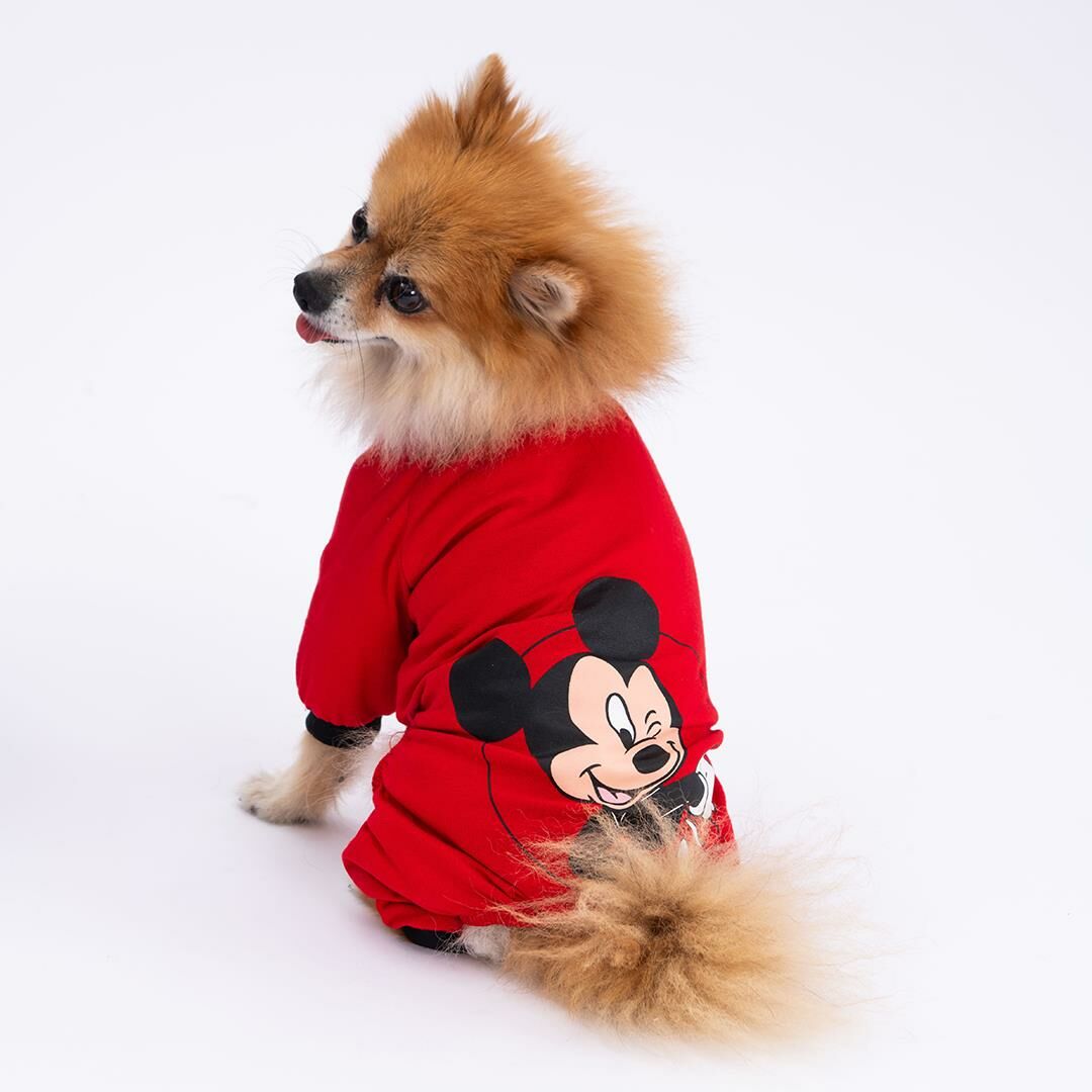 Mickey Mouse Kedi Köpek Tulumu Kedi Köpek Kıyafeti Penye Tulum