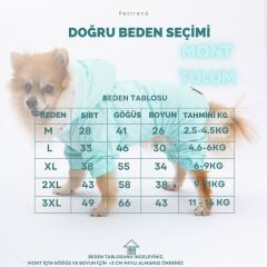 Siyah Kürklü Tulum Yağmurluk Küçük Irk Yağmurluk  Köpek Kıyafeti  Köpek Yağmurluğu