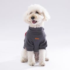 (K) Antrasit Turtleneck Köpek Sweati Köpek Kıyafeti Kedi Kıyafeti