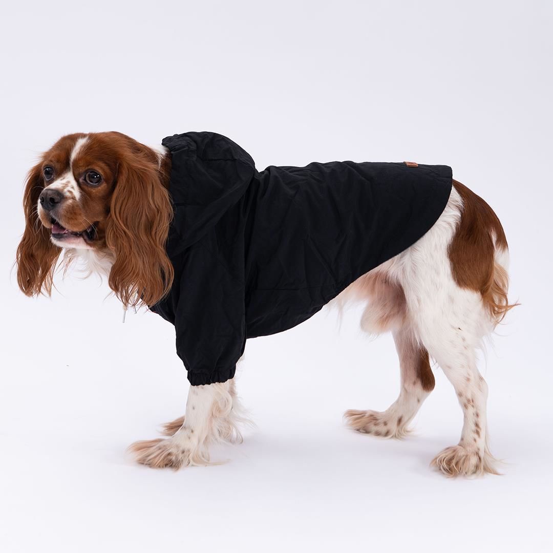 Siyah Mont  Köpek Mont Köpek Kıyafeti Köpek Yağmurluğu(Küçük-Büyük Irklar)