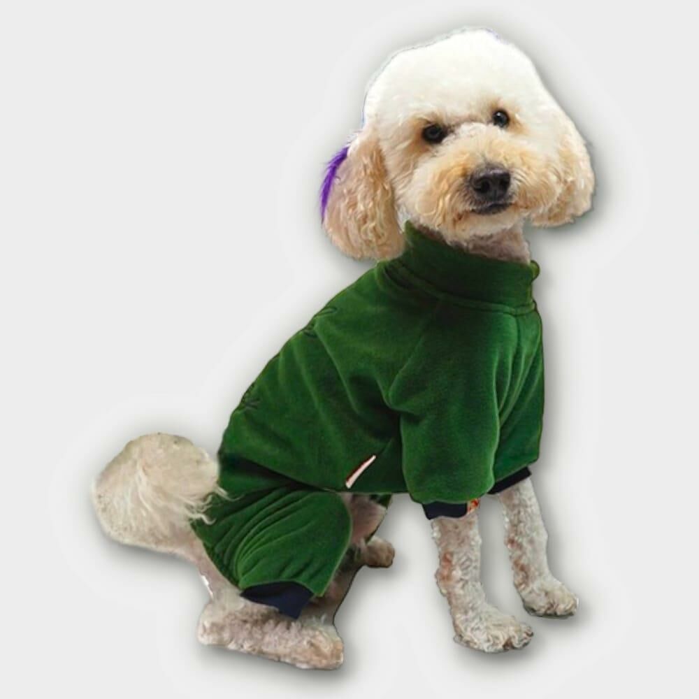 Koyu Yeşil Smile Tulum Kedi Köpek Tulumu Kedi Köpek Kıyafeti