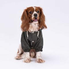 Haki Mont  Köpek Mont Köpek Kıyafeti Köpek Yağmurluğu(Küçük-Büyük Irklar)