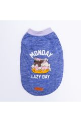 Lila Lazy Kedi Köpek Tişörtü - Kedi Köpek Kıyafeti