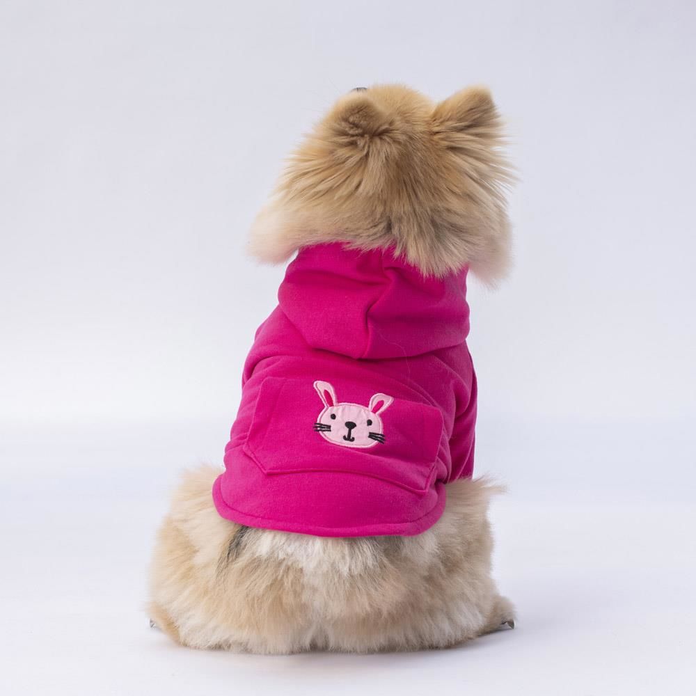 Tavşan Kanguru Cepli Hoodie Kedi-köpek Hoodie- Sweatshirt Kedi Köpek Kıyafeti