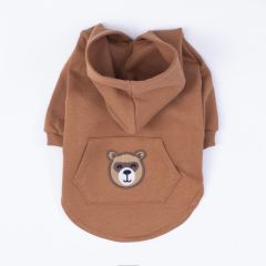 Ayı Kanguru Cepli Hoodie Kedi-köpek Hoodie- Sweatshirt Kedi Köpek Kıyafeti